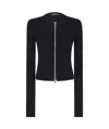 Ann Demeulemeester Terna Short Zipper Cardigan In Black