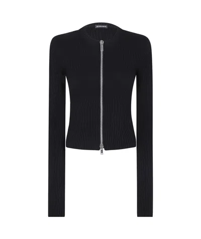ANN DEMEULEMEESTER SHORT ZIPPER CARDIGAN