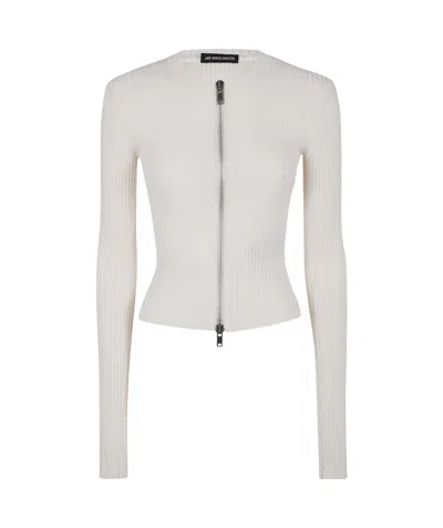 ANN DEMEULEMEESTER SHORT ZIPPER CARDIGAN