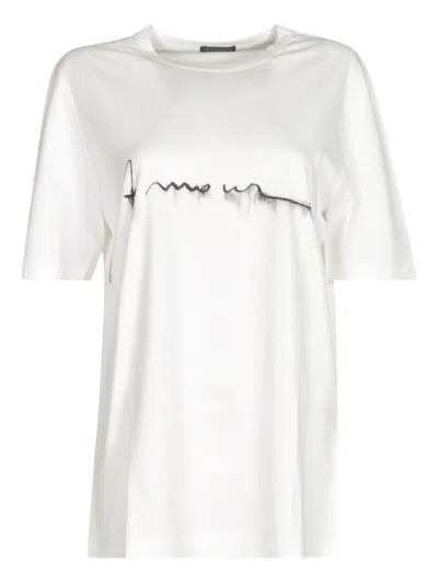 Ann Demeulemeester Crew Neck Short-sleeved T-shirt In White