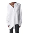 Ann Demeulemeester Daria Drop Shoulder Shirt In White