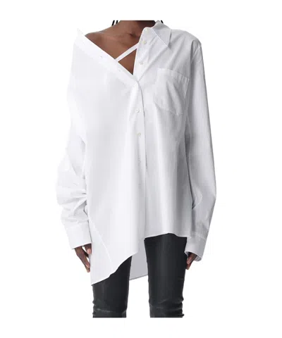 Ann Demeulemeester White Daria Drop Shoulder Shirt In 001 White