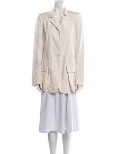 Pre-owned Ann Demeulemeester Silk Blazer In Neutral