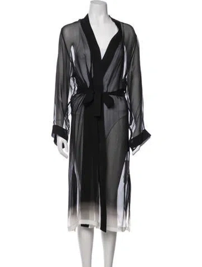 Pre-owned Ann Demeulemeester Silk Jacket In Black