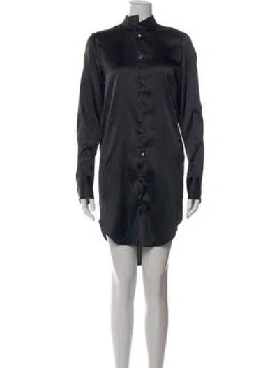 Pre-owned Ann Demeulemeester Silk Knee-length Dress In Gray