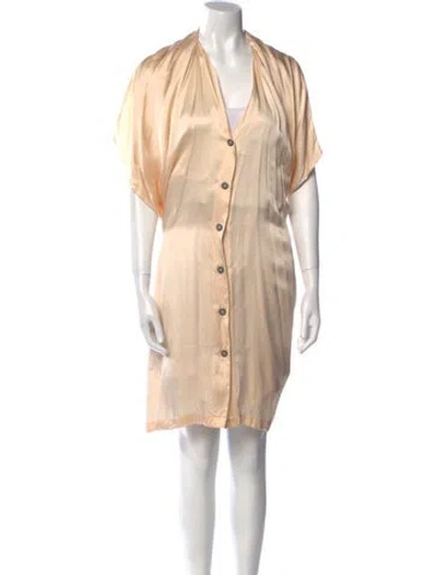 Pre-owned Ann Demeulemeester Silk Knee-length Dress In Pink
