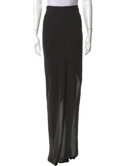 Pre-owned Ann Demeulemeester Silk Long Skirt W/ Tags In Black