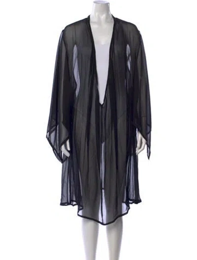 Pre-owned Ann Demeulemeester Silk Midi Length Dress In Black