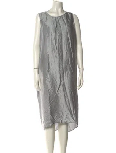 Pre-owned Ann Demeulemeester Silk Midi Length Dress In Gray