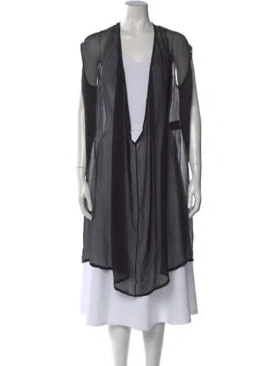 Pre-owned Ann Demeulemeester Silk Mini Dress In Black