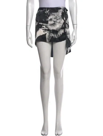 Pre-owned Ann Demeulemeester Silk Mini Skirt In Black