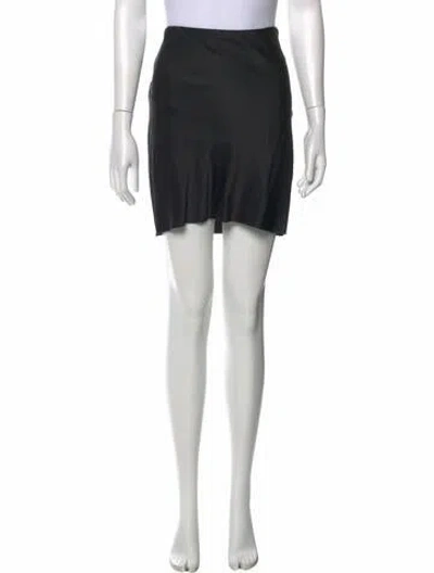 Pre-owned Ann Demeulemeester Silk Mini Skirt In Black