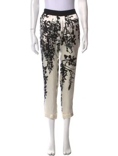Pre-owned Ann Demeulemeester Silk Wide Leg Pants In White