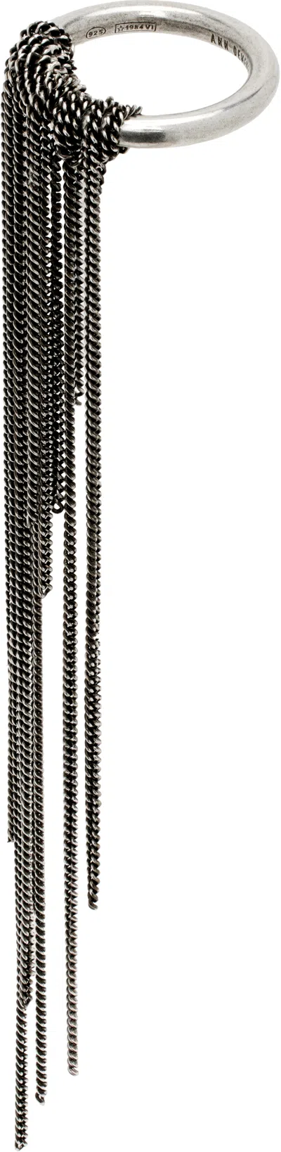 Ann Demeulemeester Silver Cea Long Chains Ring In 070 Silver