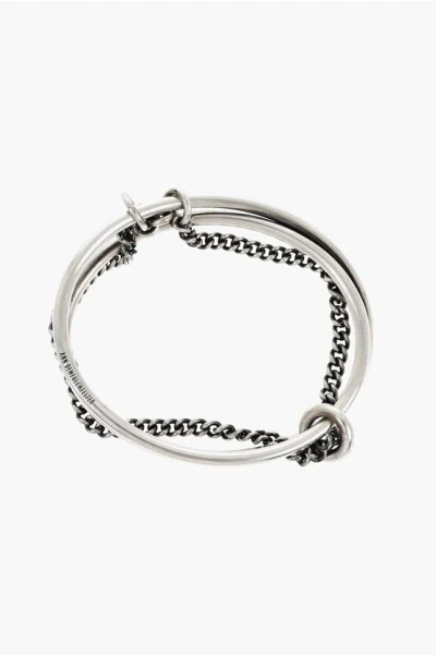 Ann Demeulemeester Silver Elke Bracelet With Chain