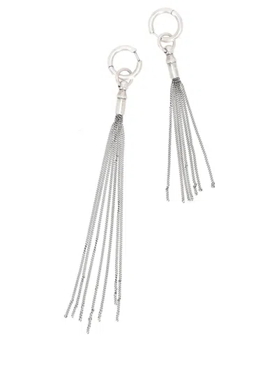 Ann Demeulemeester Silver Tassel Earrings