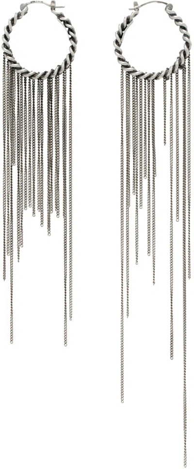 Ann Demeulemeester Silver Trea Earrings In Metallic