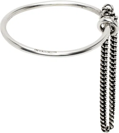 Ann Demeulemeester Silver Vokko Chain Bangle Bracelet