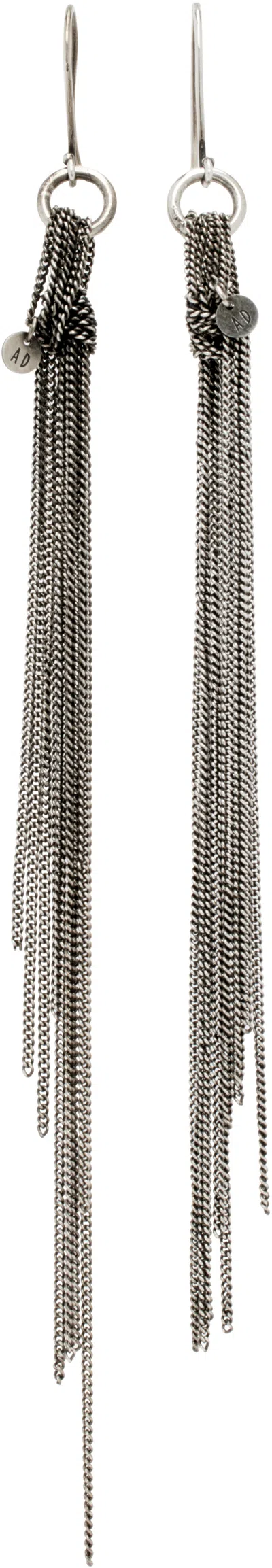 Ann Demeulemeester Silver Wivi Knottassel Earrings