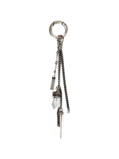 Ann Demeulemeester Sima Curb-link Keyring In Silver