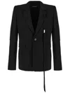Ann Demeulemeester Long Sleeved Suit Jacket In Black