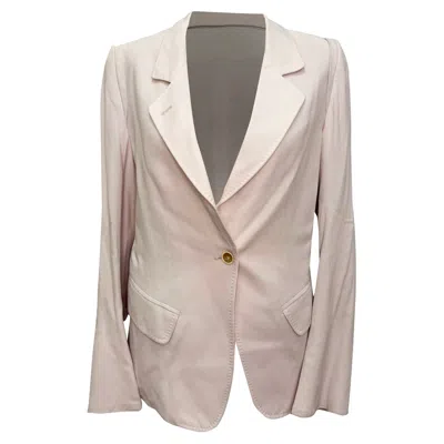 Ann Demeulemeester Single-breasted Blazer In Pink Viscose In Gray