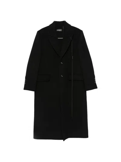 Ann Demeulemeester Single-breasted Notched-lapels Wool Coat In Black