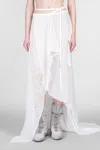 Ann Demeulemeester Sirka Skirt In White Silk
