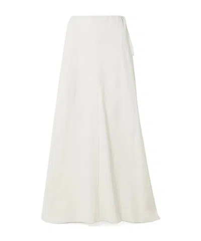 Ann Demeulemeester Sita Linen Maxi Skirt In White