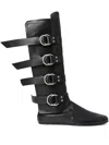 Ann Demeulemeester Siver Biker Boots In Black