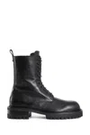 Ann Demeulemeester Skagi Ankle Boots In Grained Shiny Calfskin