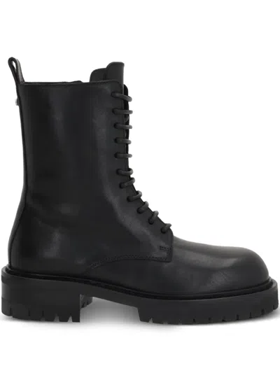 Ann Demeulemeester Skagi Bikerstiefel Mit Schnürung In Black