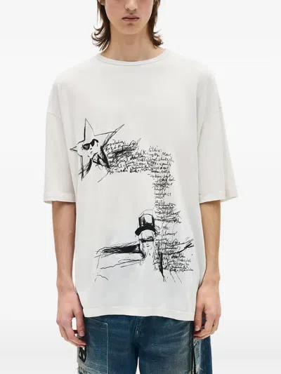 ANN DEMEULEMEESTER SKETCHBOOK-PRINT T-SHIRT