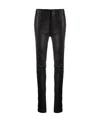 Ann Demeulemeester Skinny Fit Leather Trousers In Black