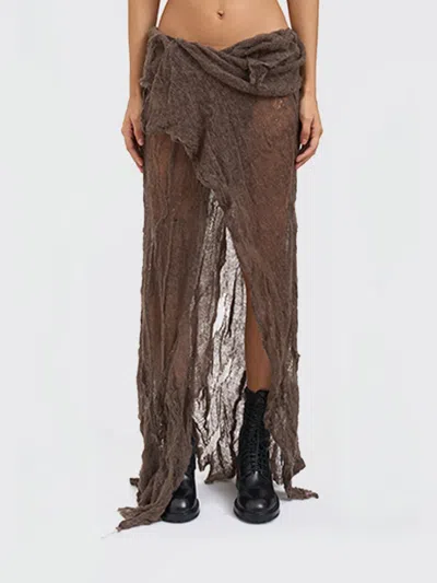 Ann Demeulemeester Skirt  Woman Color Green In Brown
