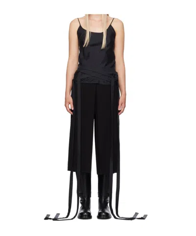 Ann Demeulemeester Black Skya Fluid Tank Top In 098 Off-black