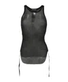 Ann Demeulemeester Sleeveless Cotton Top In Black