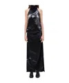 Ann Demeulemeester Rut Highneck Open Back Maxi Dress In Black