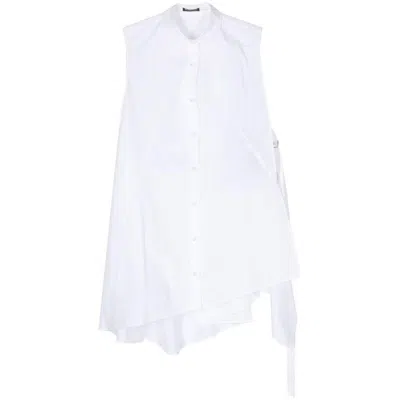 Ann Demeulemeester Sleeveless Shirt In White