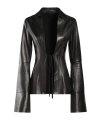 Ann Demeulemeester Linsey Open Front Fitted Shirt In Black