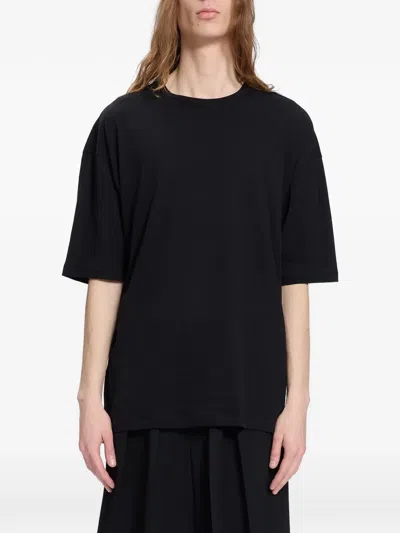 Ann Demeulemeester Slogan-print Cotton T-shirt In Black