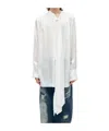 Ann Demeulemeester Solan Comfort Stand Collar Shirt In Natural Color