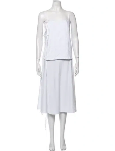 Pre-owned Ann Demeulemeester Square Neckline Sleeveless Top In White