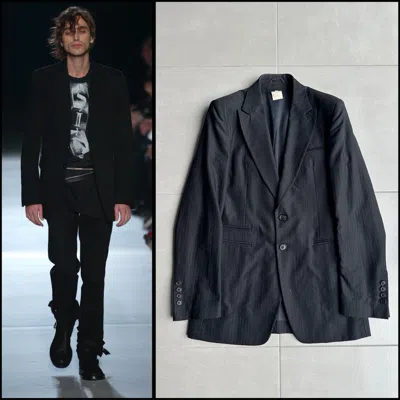 Pre-owned Ann Demeulemeester Ss03 Peak Lapel Pinstripe Blazer