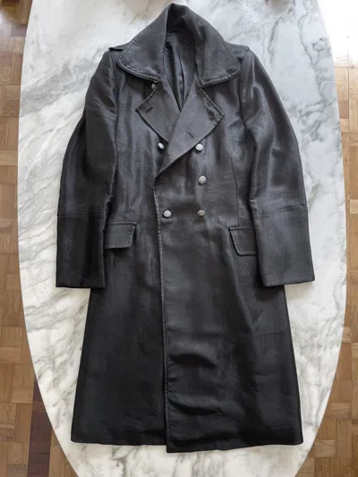 Pre-owned Ann Demeulemeester S/s17 Look 1 Trench Coat In Black