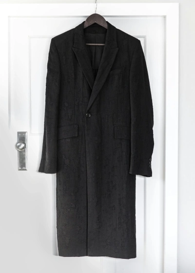 Pre-owned Ann Demeulemeester S/s17 Silkwood Back Tie Coat In Black