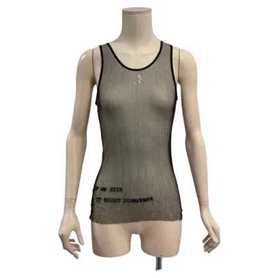 Pre-owned Ann Demeulemeester S/s2000  �if We Stir It Might Disappear� Sheer Tank In Brown