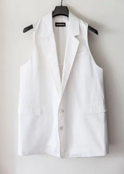Pre-owned Ann Demeulemeester S/s22 Amandus Sleeveless Blazer In White