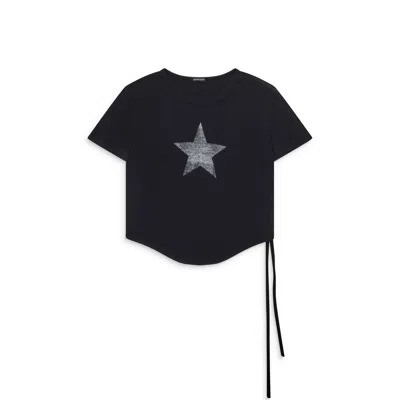 Ann Demeulemeester Star Print Micro Shirt Black