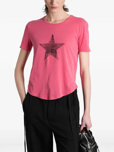 Ann Demeulemeester Star-print T-shirt In Pink